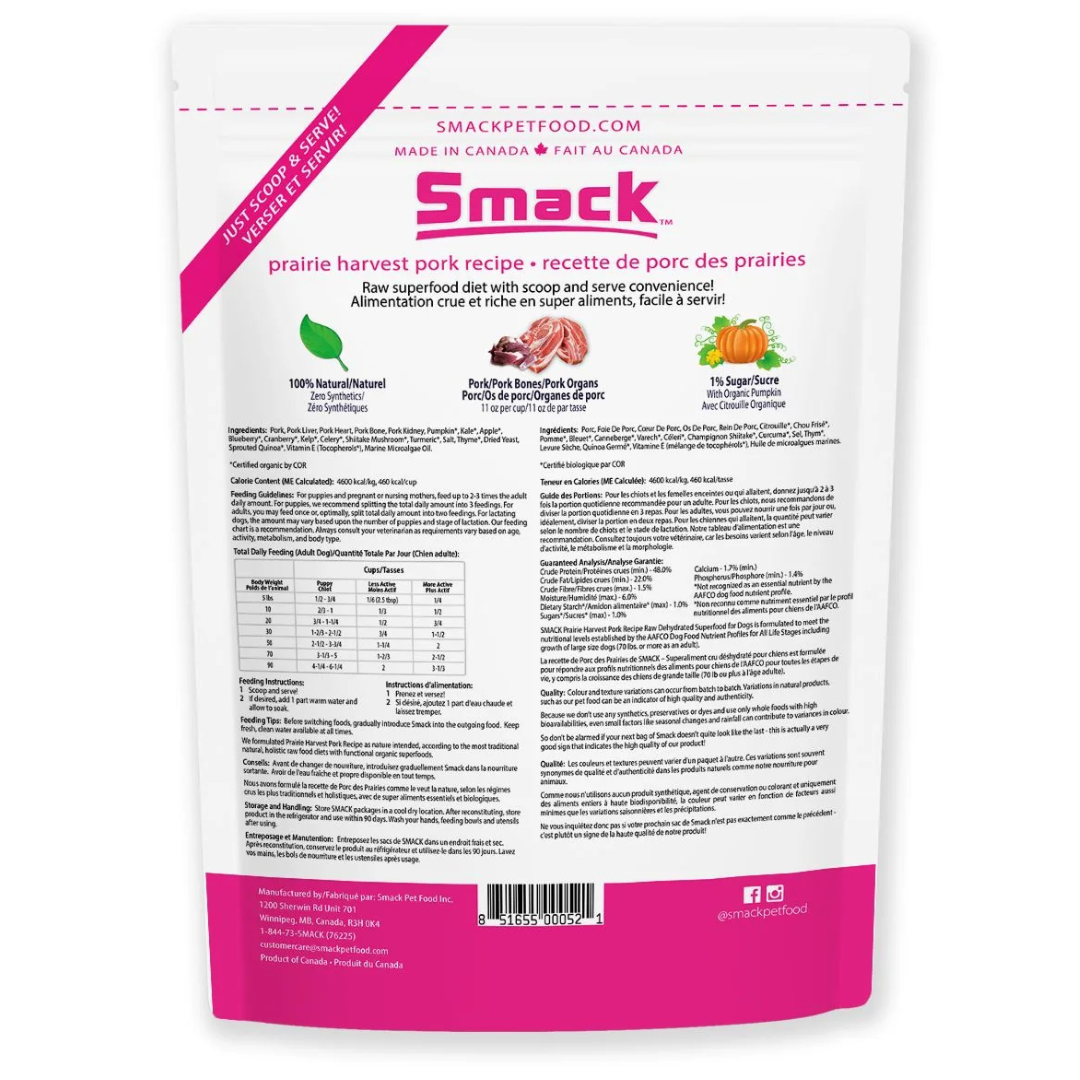 LIQUIDATION SMACK | Porc des prairies 250g - Nourriture lyophilisée pour chats