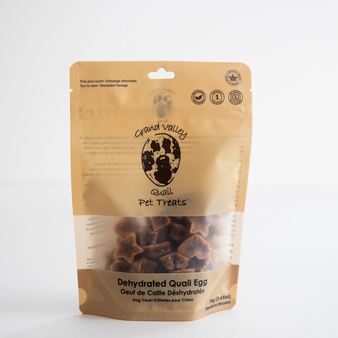 GVQ | Gâteries aux oeufs de caille déshydratés 75gr