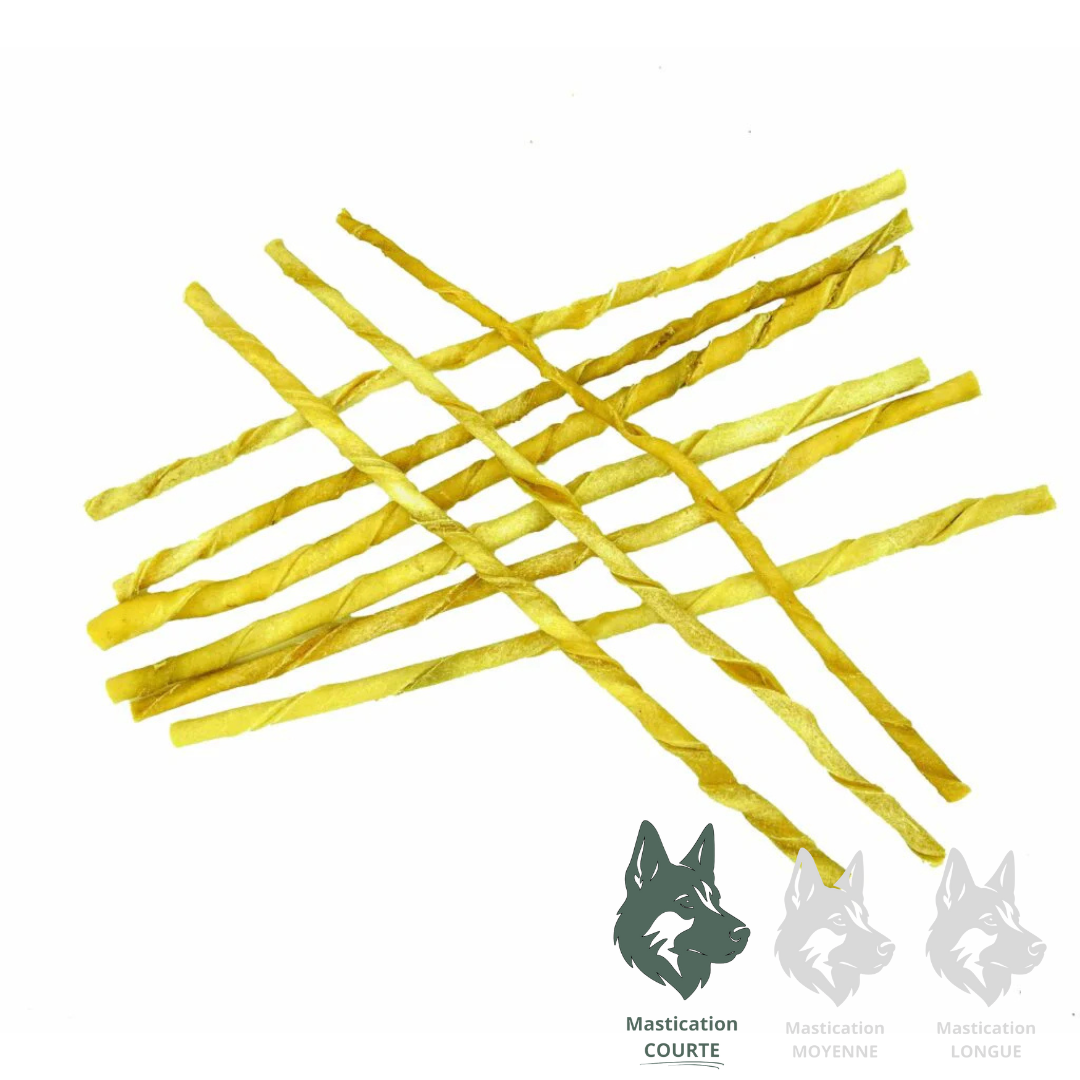 NATURE'S OWN | Torsade de peau de buffle 12'' - Gâterie déshydratée pour chiens