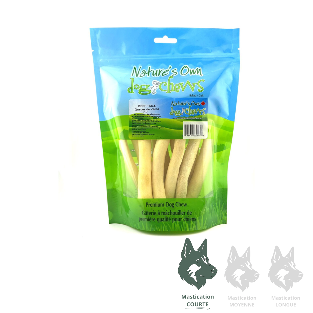 NATURE'S OWN | Sac de queue de vache - Gâterie déshydratée pour chiens