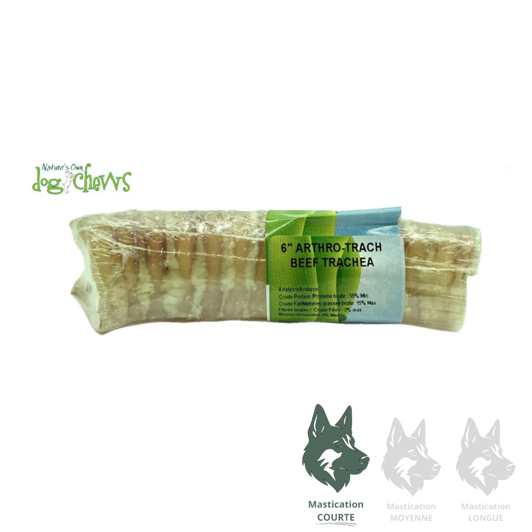 NATURE'S OWN | Trachée de boeuf 6" - Gâterie déshydratée pour chiens