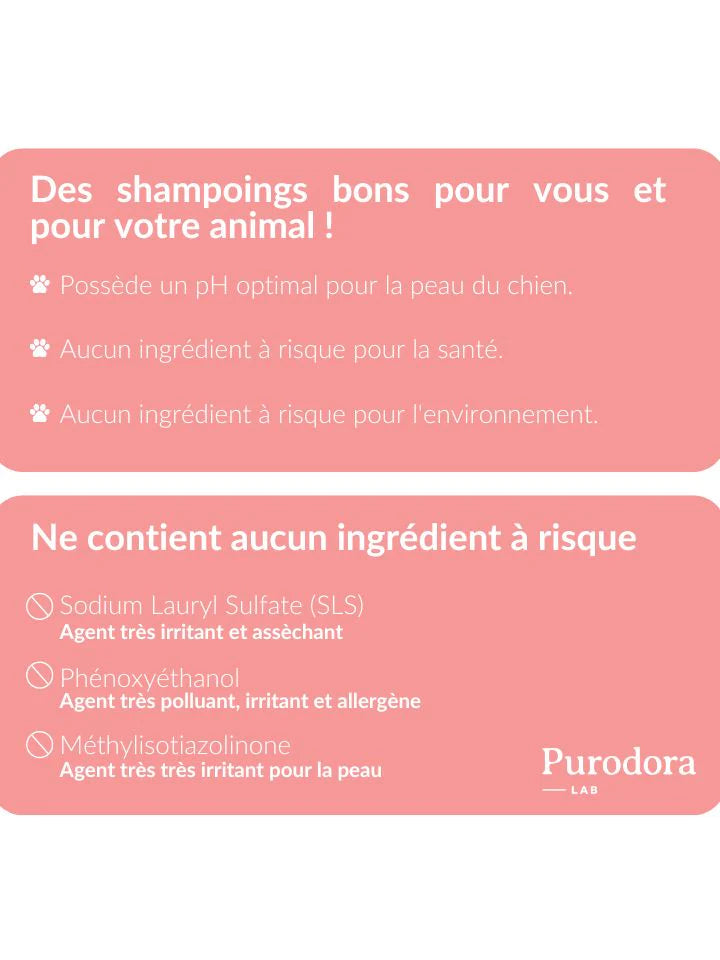 PURODORA LAB | Shampoing pour poils courts et longs 500 ml