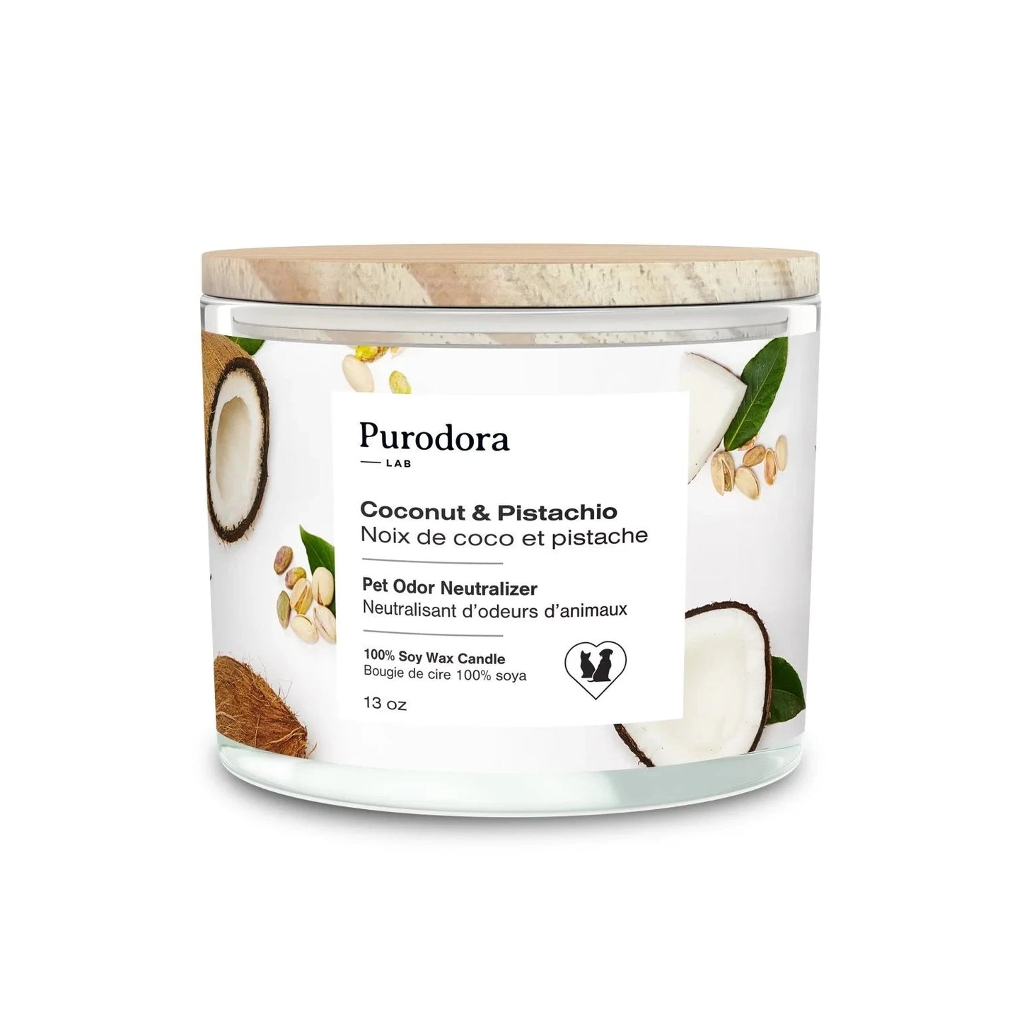 PURODORA LAB | Bougies neutralisantes d'odeur 100% soya noix de coco pistache. Solution Nutrition Animale, votre référence en alimentation animale au Québec.