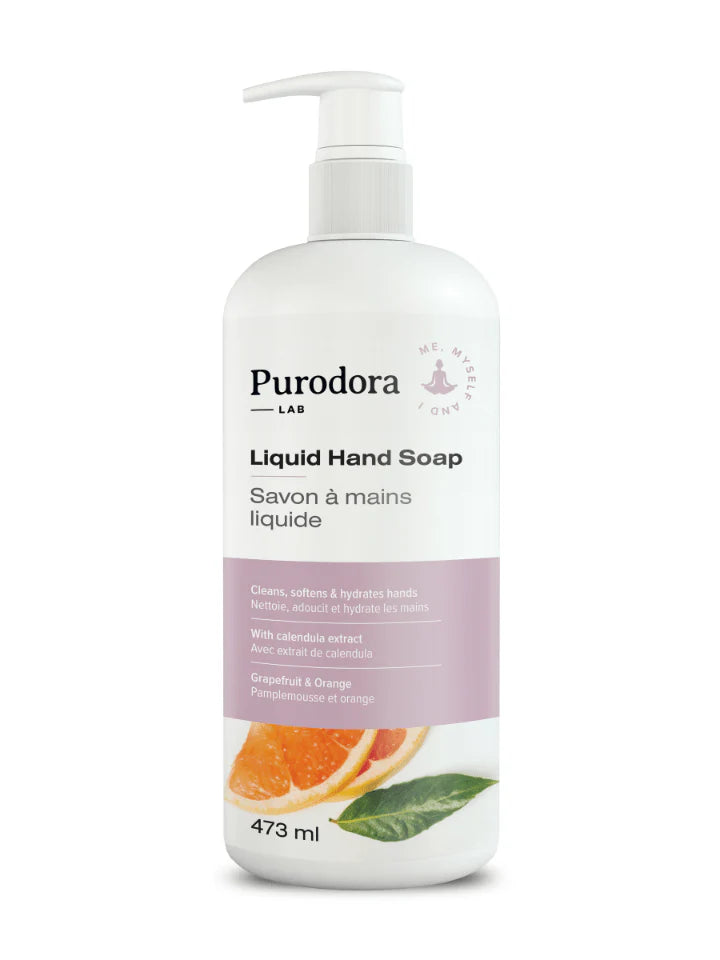 PURODORA LAB | Savons à mains liquide pamplemousse et orange. Solution Nutrition Animale, votre référence en alimentation animale au Québec.