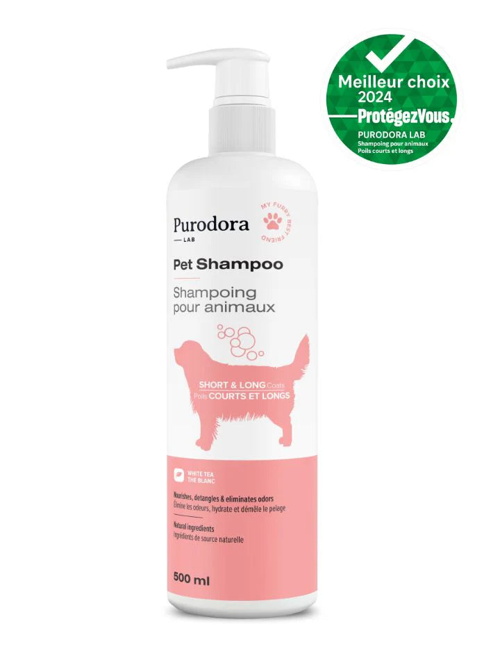 PURODORA LAB | Shampoing pour poils courts et longs. Solution Nutrition Animale, votre référence en alimentation animale au Québec.