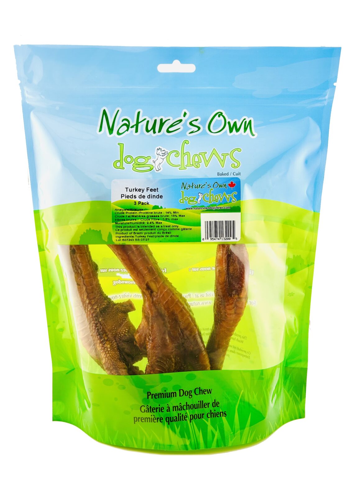 NATURE'S OWN | Pattes de dinde. Solution Nutrition Animale, votre référence en besoin nutritionnel pour chiens et chats au Québec.