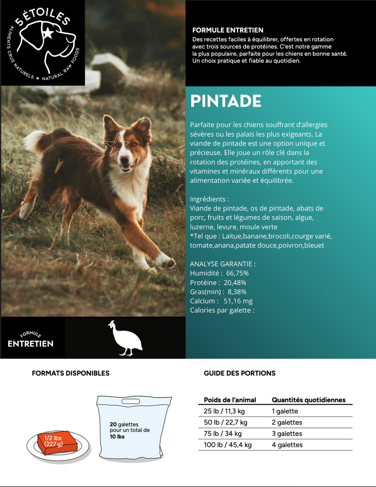 5 ÉTOILES | Entretient pintade 10 lbs Solution Nutrition Animale Saguenay