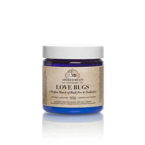 Love Bug est le probiotique qui prendra réellement soin des ''bonnes'' bactéries du système digestif de pitou. 