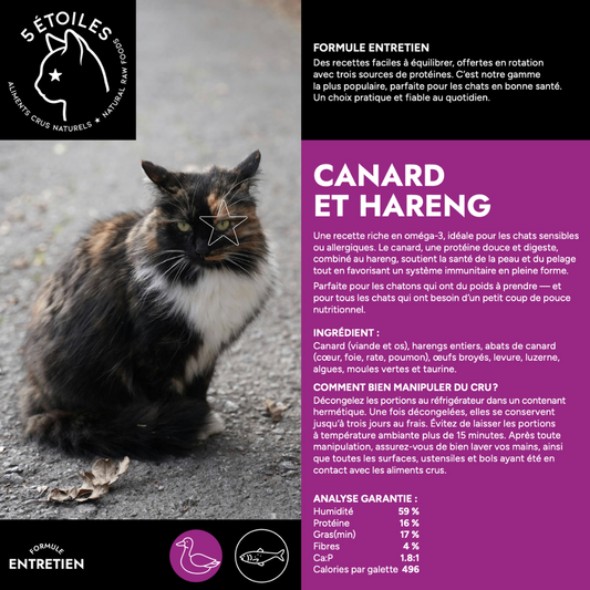 Aliments 5 Etoiles entretien canard et hareng pour chat
