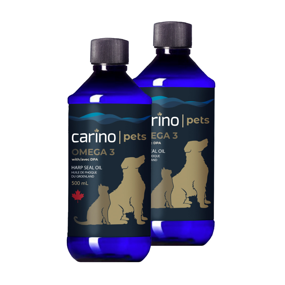 CARINO | Huile de loup marin 500 ml - Oméga 3 pour chiens et chats. duo
