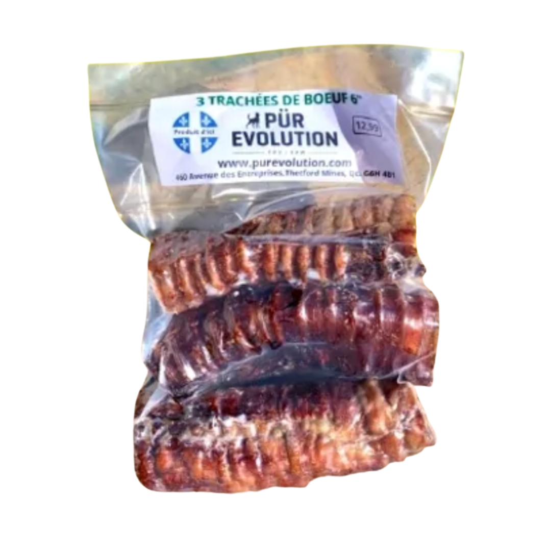 PÜR ÉVOLUTION | Trachées de boeuf (3) - Mastication naturelle pour chien