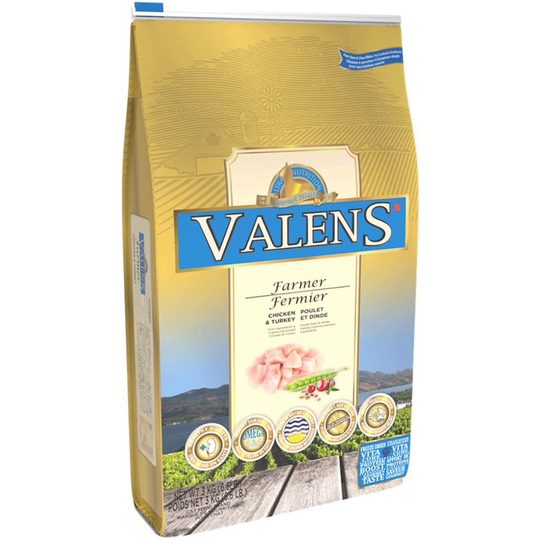 VALENS | Chat Fermier, poulet et dinde 3 kg