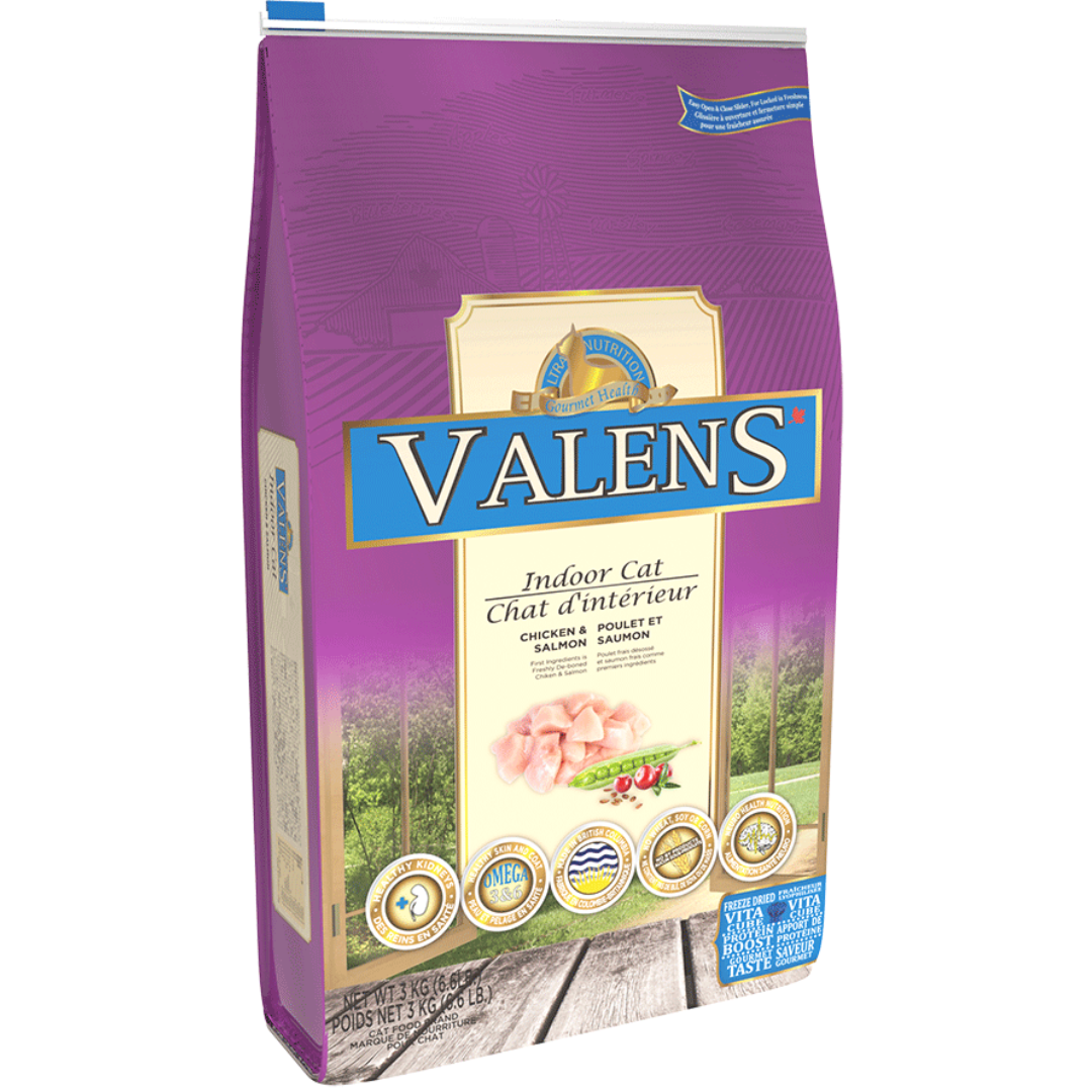 VALENS | Chat d'intérieur, poulet et saumon