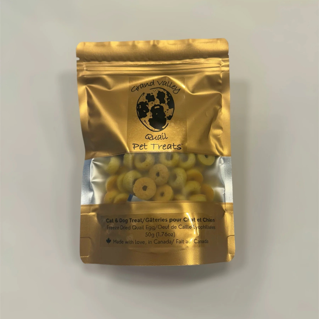 GVQ | Gâteries aux oeufs de caille lyophilisés 50gr