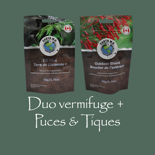 EARTH MD | Duo vermifuge et puces&tiques
