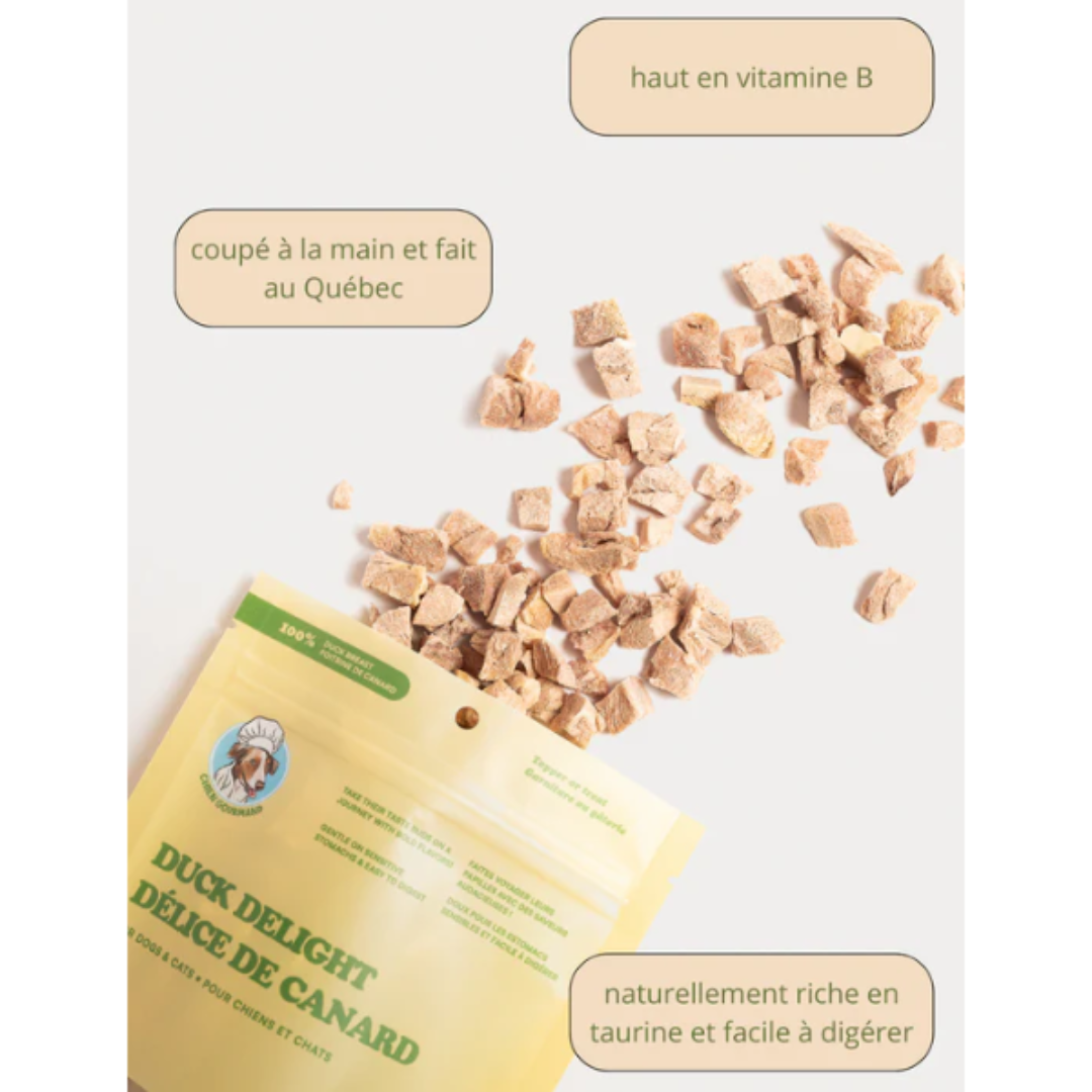 CHIEN GOURMAND | Poitrine de canard lyophilisée 56g - gâterie pour chiens