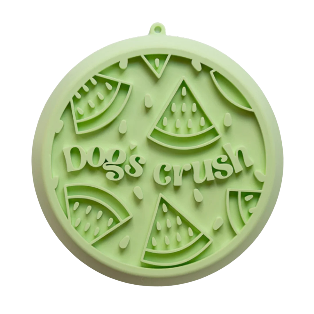 DOG'S CRUSH | Bol Melon XL 3 en 1 - Bol ralentisseur, tapis de lèche et Crushsicle