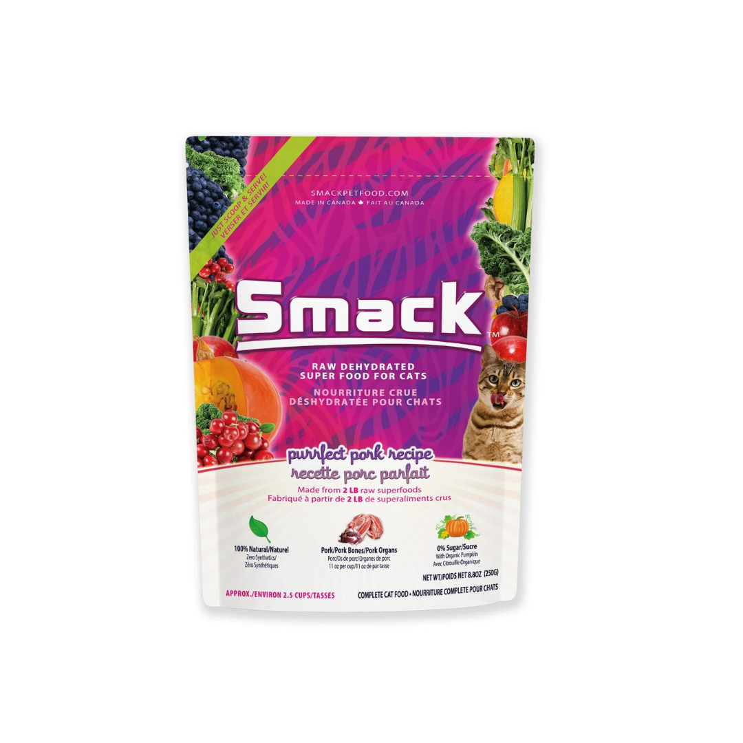 LIQUIDATION SMACK | Porc des prairies 250g - Nourriture lyophilisée pour chats