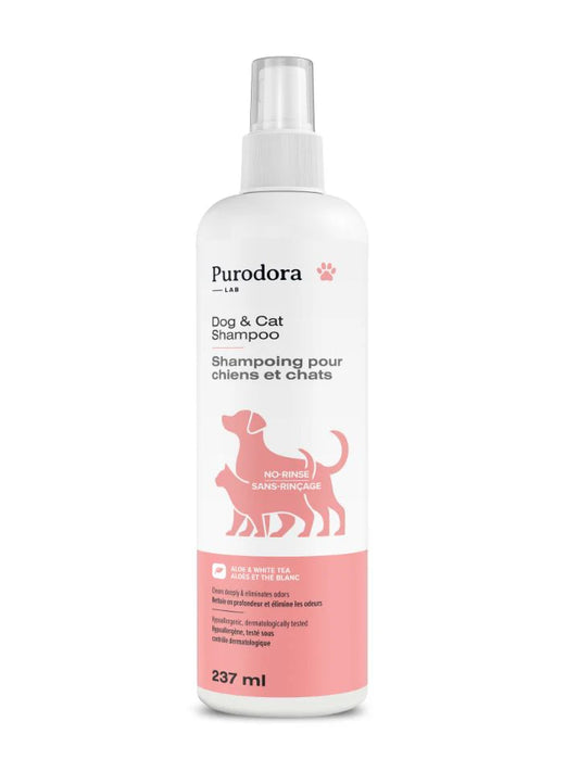 PURODORA LAB | Shampoing sans rinçage pour animaux. Solution Nutrition Animale, votre référence en alimentation animale au Québec.