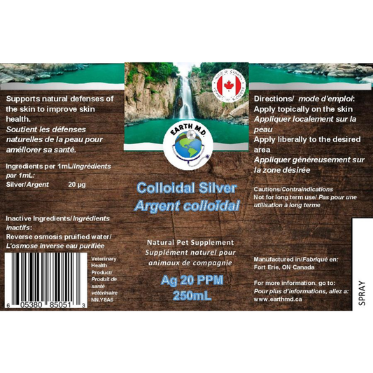 EARTH MD | Argent colloïdal 20ppm 250ml
