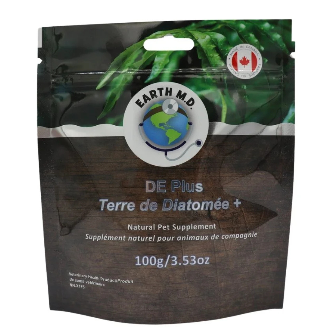 EARTH MD | DE Plus - Supplément pour chiens et chats. Solution Nutrition Animale, votre référence en alimentation animale au Québec.