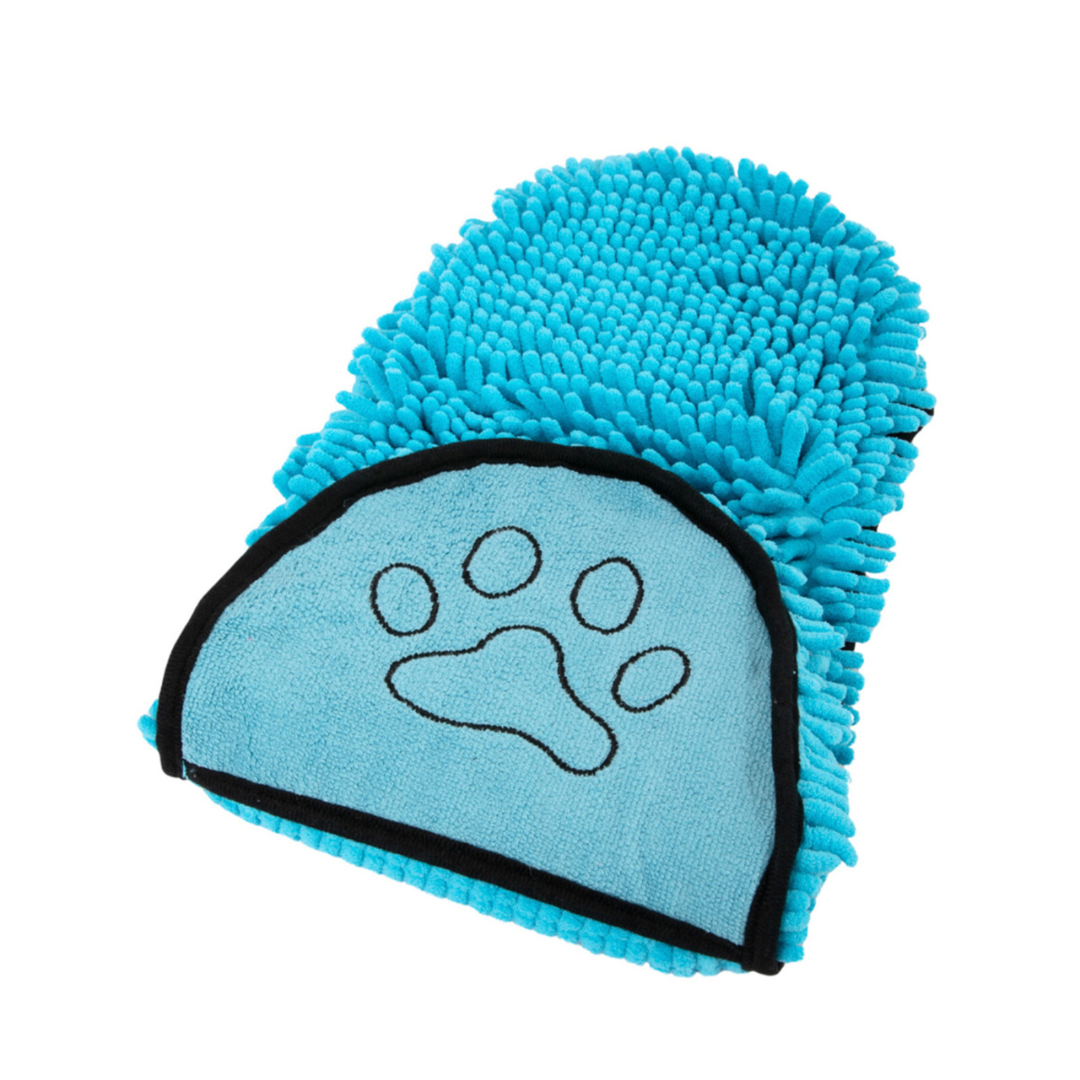 BROOKBRAND | Serviette en microfibre bleue pour chiens. Solution Nutrition Animale, votre référence en alimentation animale au Québec.