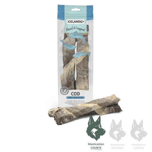 ICELANDIC+ | Bâton peau de morue 10"