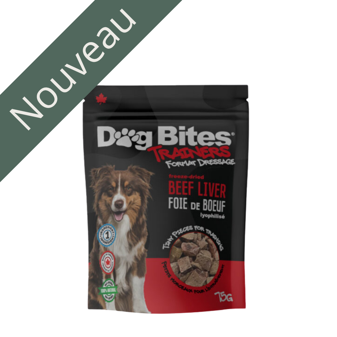 DOG BITES | Foie de boeuf "trainers" nouveau Solution Nutrition Animale Saguenay