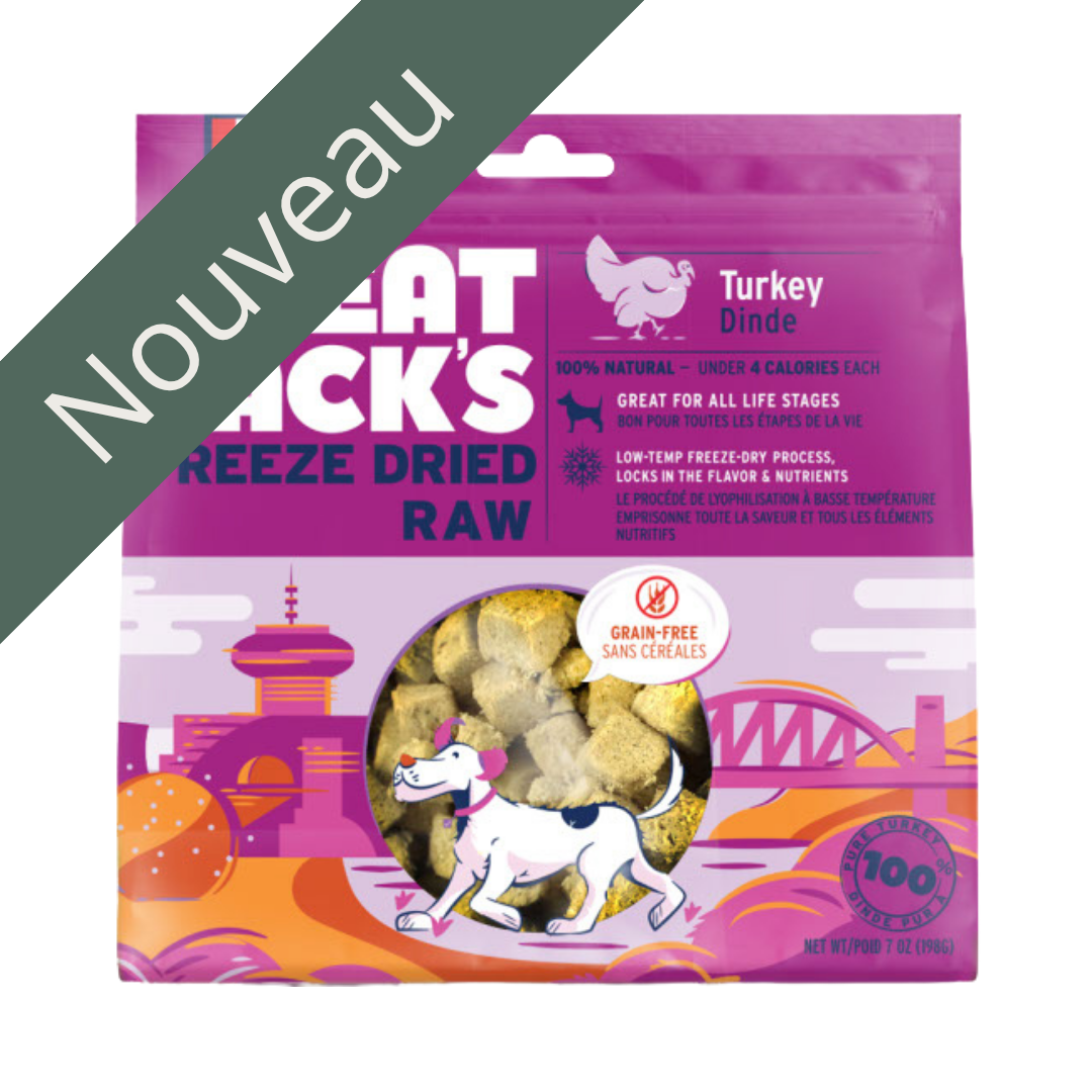 GREAT JACK'S | Dinde lyophilisé 198g Solution Nutrition Animale Saguenay