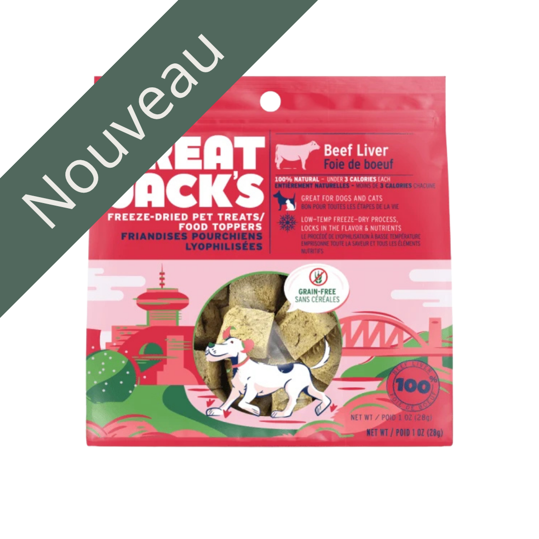 GREAT JACK'S | Foie de boeuf lyophilisé 198g Solution Nutrition Animale
