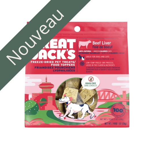 GREAT JACK'S | Foie de boeuf lyophilisé 198g Solution Nutrition Animale