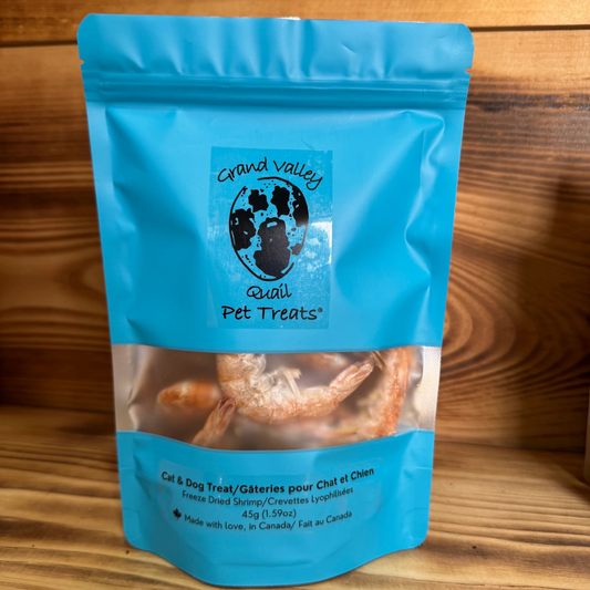 Grand Valley Quail crevettes lyophilisees