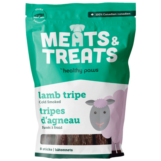 Tripe d’agneau pour chien – Healthy Paws (8 bâtonnets)