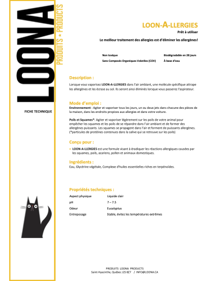 LOONA | Allergies 500ml - Entretient de la maison