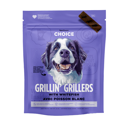 NUTRISOURCE | Grillin’ Grillers poisson blanc 907 gr - Gâterie pour chiens
