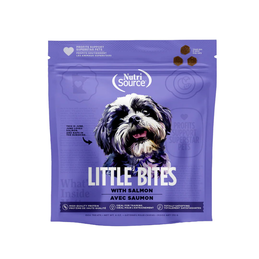 NUTRISOURCE | Petites bouchées au saumon 170gr - Gâterie pour chiens