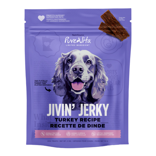 NutriSource Jerky Pure Vita canard. Solution Nutrition Animale