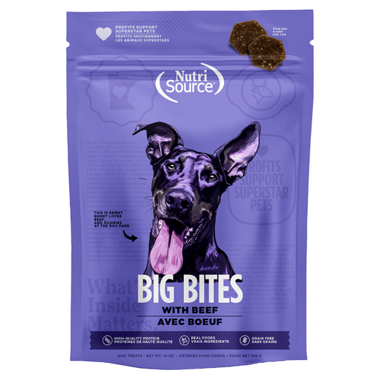 NutriSource grosses bouchées au boeuf. Solution Nutrition Animale