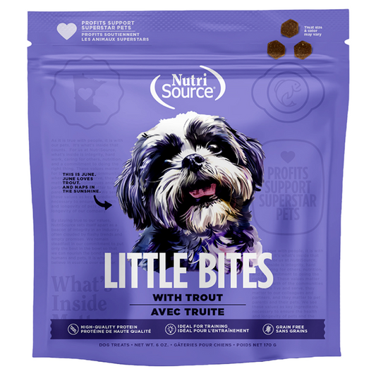 NutriSource petites bouchées à la truite. Solution Nutrition Animale