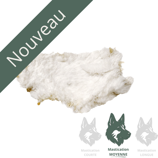 Peau de lapin - Gâterie déshydratée pour chiens et chats nouveau Solution Nutrition Animale