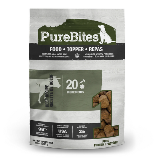 PureBites nourriture topper gateries boeuf