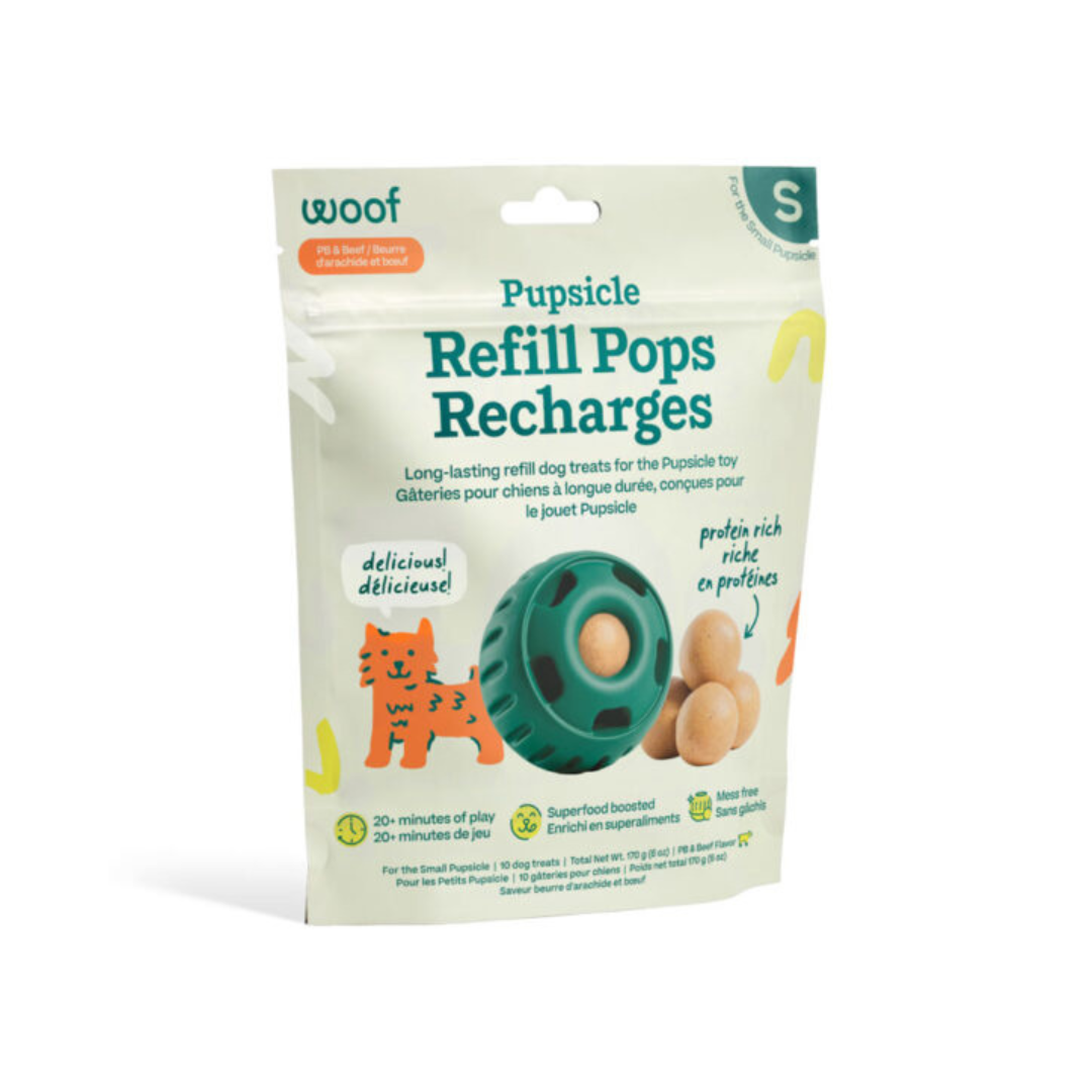 WOOF PET | Recharge pupsicle beurre d'arachide et boeuf petit