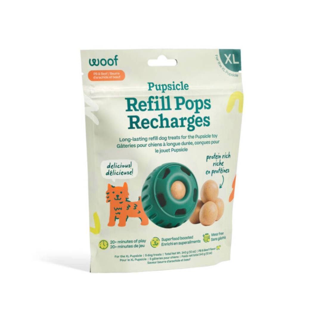 WOOF PET | Recharge pupsicle beurre d'arachide et boeuf tres grand