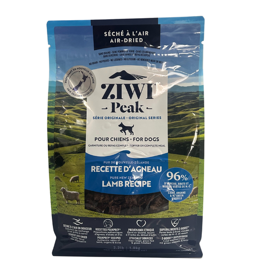 ZIWI recette agneau cuit a la vapeur et seche a l air