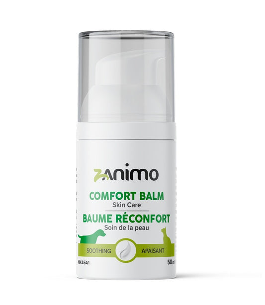 ZANIMO | Baume réconfort - soins de la peau chiens et chats. Solution Nutrition Animale, votre référence en alimentation animale au Québec.