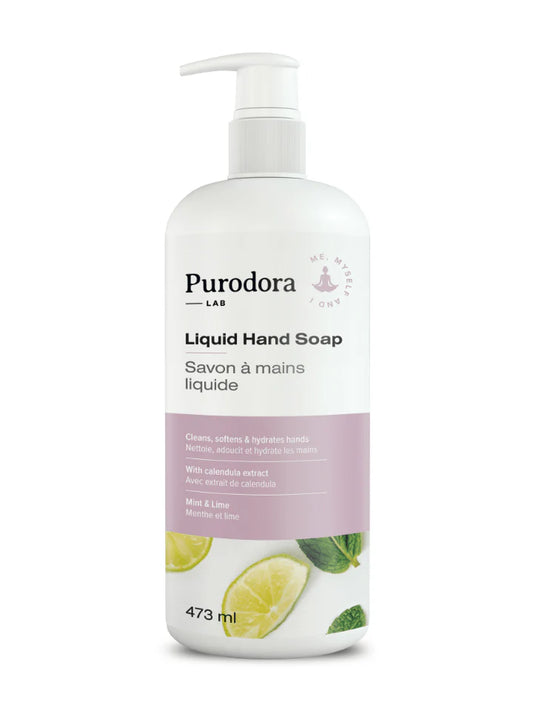 PURODORA LAB | Savons à mains liquide menthe et lime. Solution Nutrition Animale, votre référence en alimentation animale au Québec.