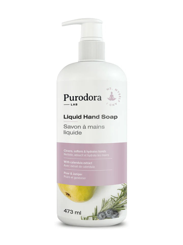 PURODORA LAB | Savons à mains liquide poire et genévrier. Solution Nutrition Animale, votre référence en alimentation animale au Québec.