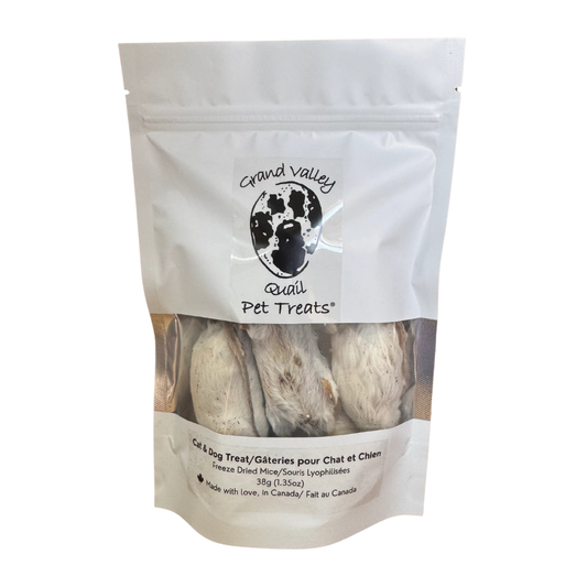 GRAND VALLEY | Souris lyophilisées - Gâterie lyophilisée pour chiens et chats