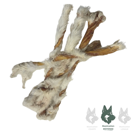 GRAND VALLEY | Torsade peau de lapin - Gâterie lyophilisée pour chiens et chats