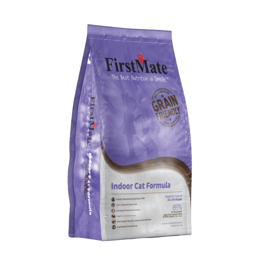 FIRSTMATE | Formule Chats d’Intérieur – Nourriture sèche pour chats. Solution Nutrition Animale, votre référence en alimentation animale au Québec.